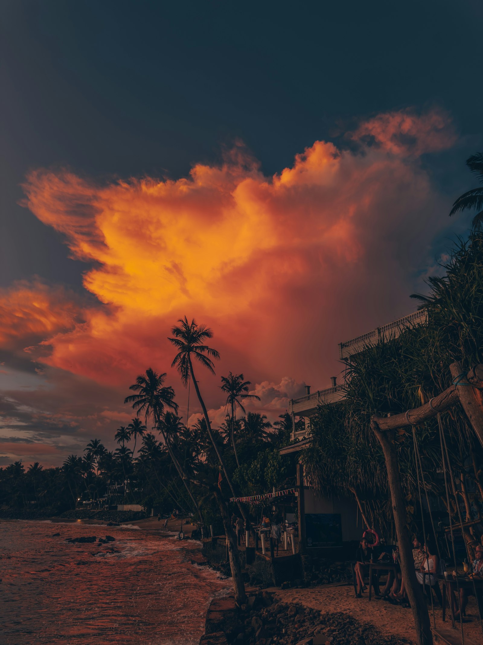 Sunset at Coconut Beach, Mirissa — photo by Sarmat Batagov on Unsplash