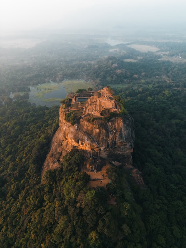 Sigiriya Lion Rock aerial — photo by sander traa on Unsplash
